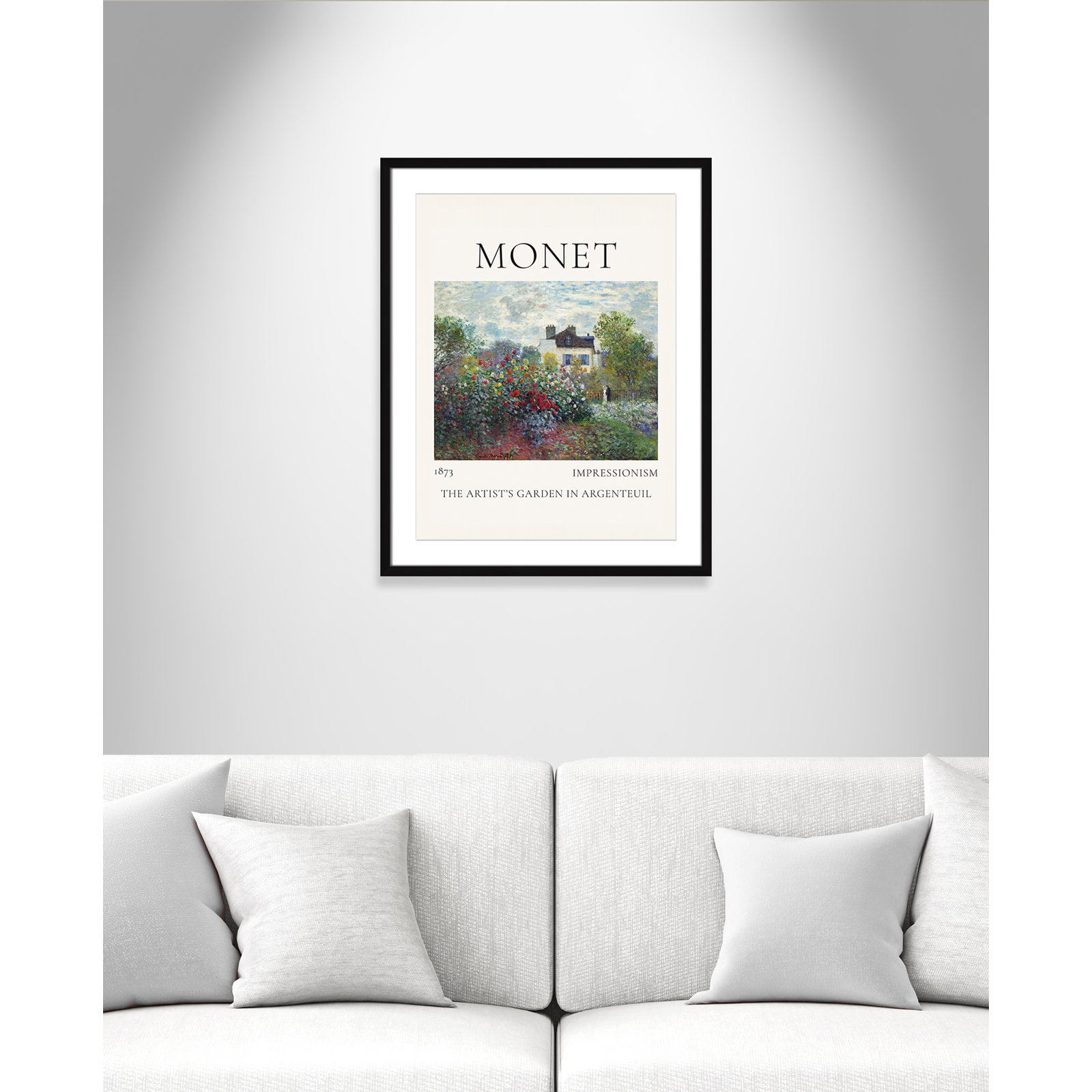 Artists Garden in Argenteuil Print by Claude Monet, Black Single Picture Frame, Yes, 29.5" H x 23.5" W x 1.25" D