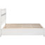 Lit à panneau double blanc avec compartiments intégrés, attrait intemporel pour la décoration de la chambre à coucher, fonction de poignées, bois franc asiatique et panneau de particules, rangement à compartiments longs de 77,32 po, look polyvalent-1976039579