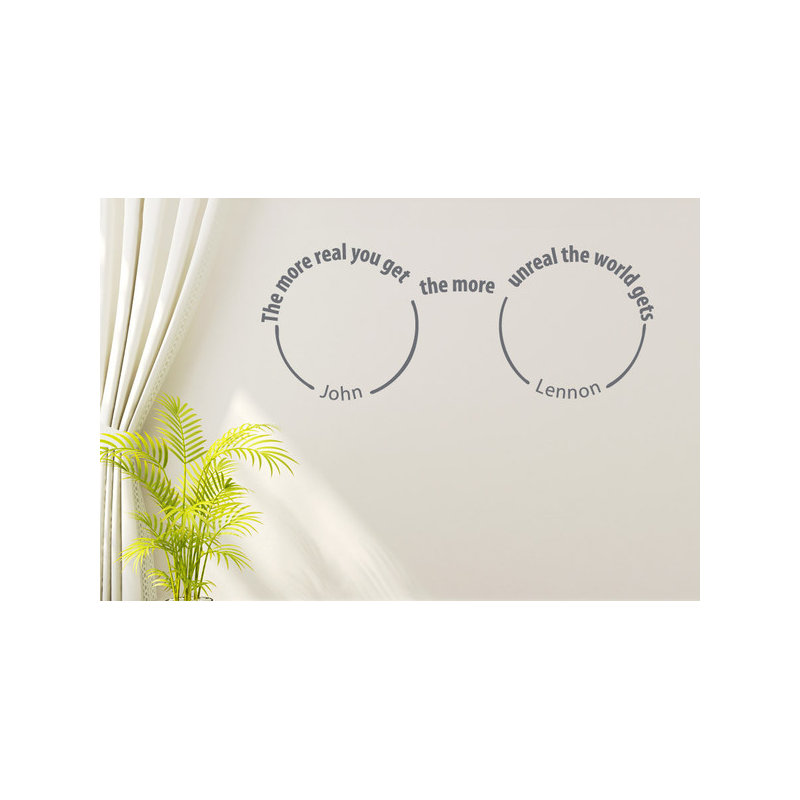 John Lennon Wall Sticker, Grey, Large