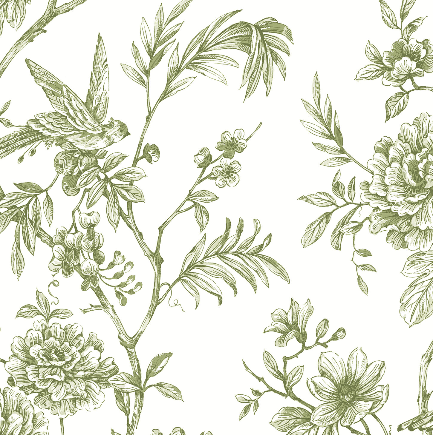 Melvin Wallpaper Roll, Green