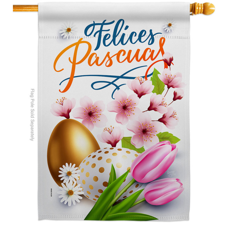 Drapeau de jardin Felices, H 40 po x l 28 po