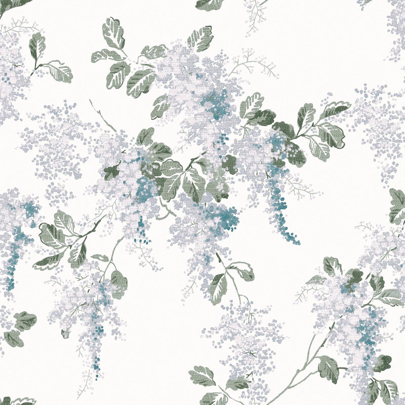 Laura Ashley, papier peint miroitant pâle écume de mer