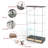 Modern Glass Display Cabinet With 4 Tempered Glass Bookshelf,natural-1270436243