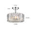 Plafonnier semi-encastré 2 lumières 12 "avec abat-jour en cristal K9 12" Chrome, luminaire d'intérieur de luxe moderne