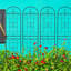 Paquet de 4 treillis de jardin en métal de 86,7 po x 19,7 po, antirouille pour, fleur de jardin, noir, facile à monter, treillis 4 19,7 po, rouille matinale, florissant, simple-1821064238