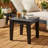 17" Square Heavy-Duty HDPE Outdoor Side Table, Wood-Look Patio Accent Table-1865906979