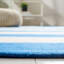 Tapis rayé bleu / ivoire en coton tissé à plat à la main Brookvale-17628171