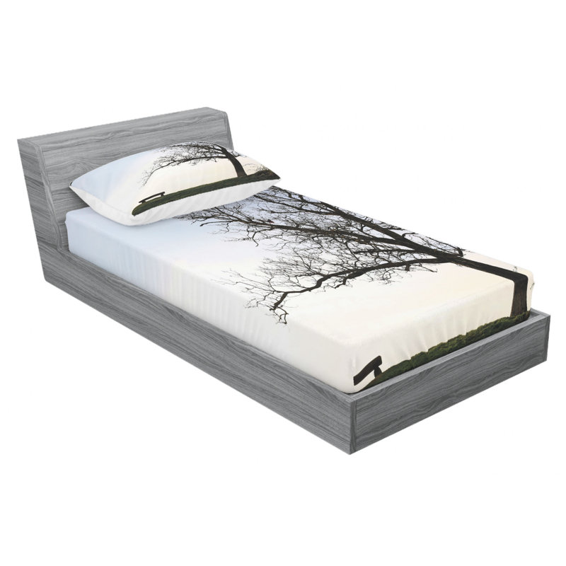 Microfiber Sheet Set, Twin Sheet Set with Fitted Sheet