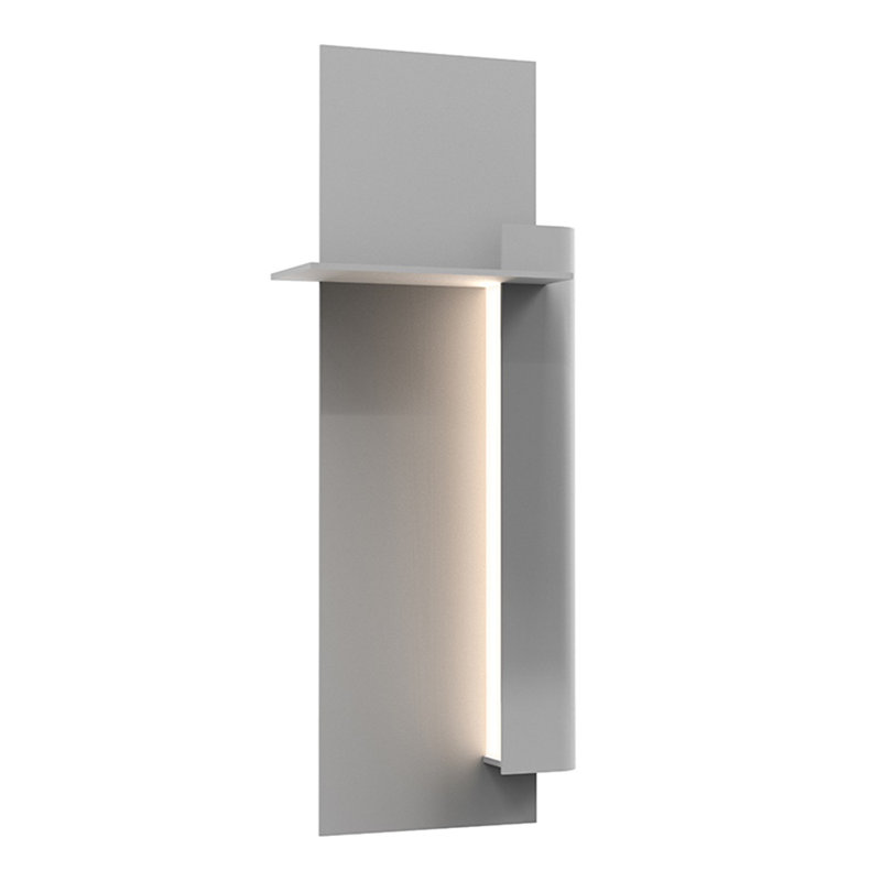 Backgate™ 1 - Light LED Flush Mounted Sconce, Textured Gray, 20" H x 8.25" W x 3.75" D