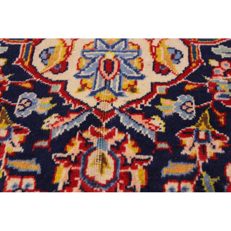 Tapis oriental en laine rouge / bleu 9 pi 8 po x 12 pi 11 po Patricio