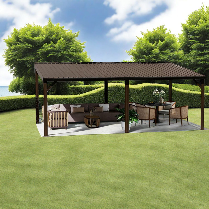 Auvents et pavillons de jardin robustes (avec cadre inclus), patio en acier 12 x 20