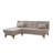 Stylish Corner Sofa-Bed, Cream Linen Fabric | Beech Wood Frame, 88.6 x 33.9 x 33.5 inches | 100% Linen Upholstery, 28 DNS Foam for Comfort | Versatile Design for Living Room & Guest Room, Easy Transformation to Bed-90667763