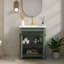 Meuble-lavabo 28 po Mid-Century avec lavabo, structure en bois massif et poignées en métal-1398775386-1401365629