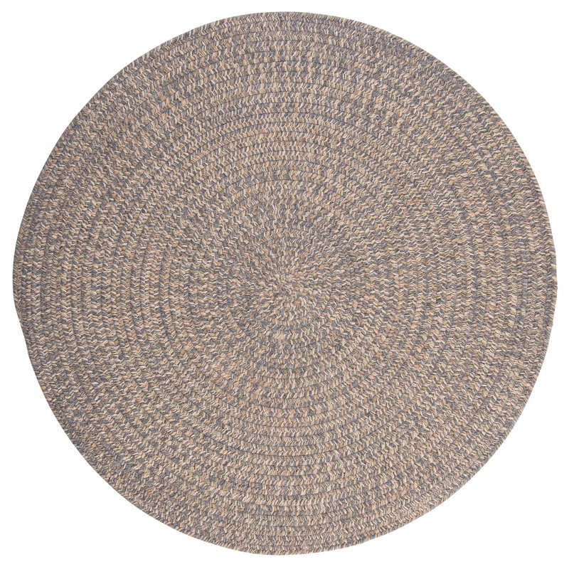 Tapis réversible en mélange de laine Madrid - gris, Rond 9 pi