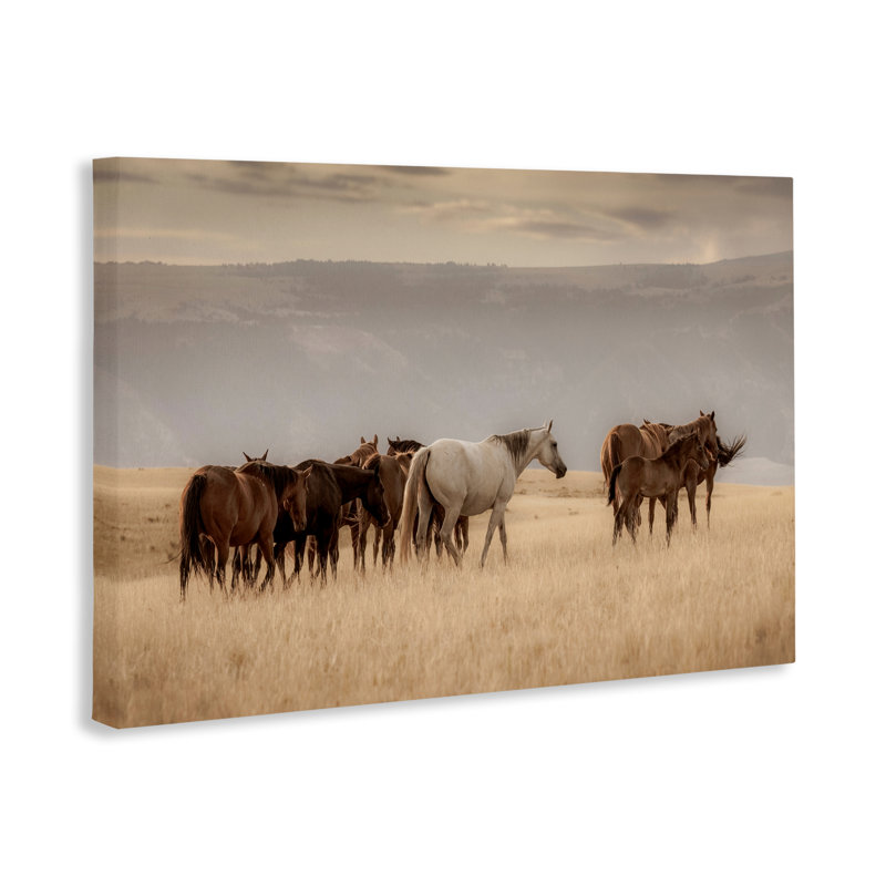 Toile équestre Montana Herd, conception de Christy Berry, H 16 po x l 24 po