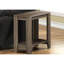 Table d'appoint de style transitionnel pour chambre à coucher - Table d'appoint rectangulaire en stratifié aspect bois taupe foncé pour un style moderne