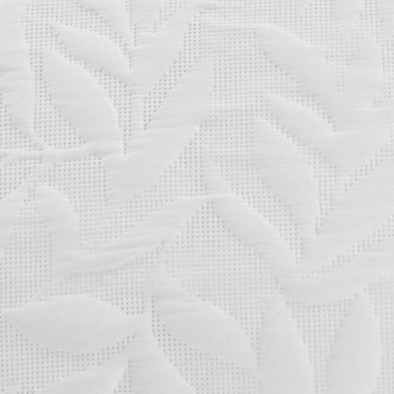 Zaragoza Polyester Floral Duvet Cover Set with Pillowcases Included, Double - 2 Standard Pillowcases, White