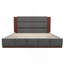 King Size Platform Bed Upholstered Frame with Extended Headboard, Modern Bed with Base, No Box Spring Needed, Grey Velet-480816558-480816555