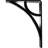 Galveston Wrought Iron Bracket, (Triple center brace), Powder Coated Black-121527230