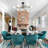Eiren 6-Light 27.56'' Dimmable Sputnik Chandelier Modern Linear Semi Flush Mount Ceiling Light-51921734