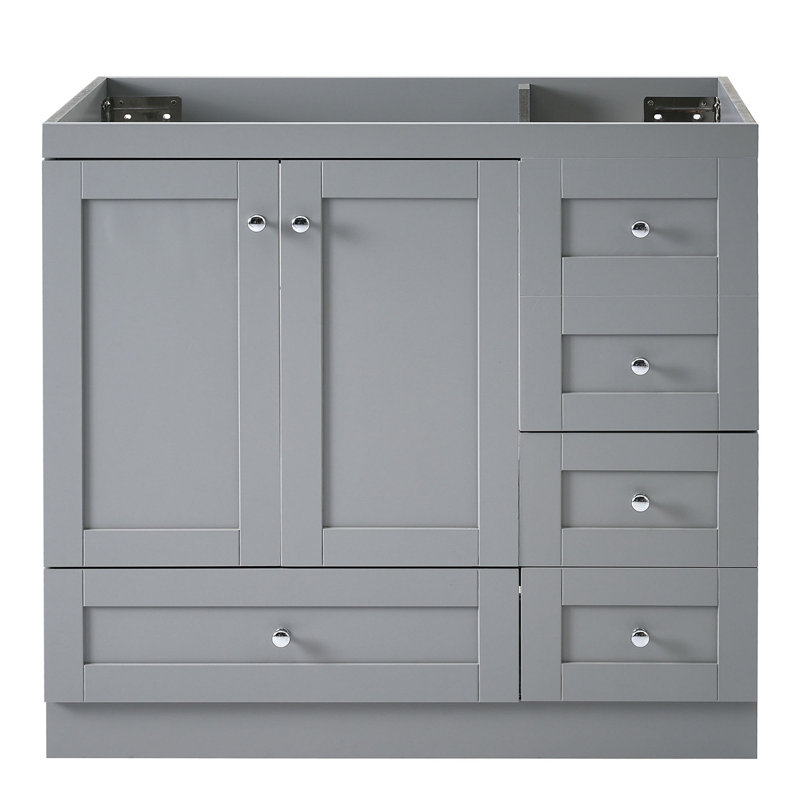 [Cabinet seulement] Meuble-lavabo (lavabo non inclus), Gris