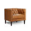 Woodford Genuine Leather Chesterfield Accent Chair