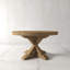 Kosi Teak Round Solid Wood Dining Table-1495530126