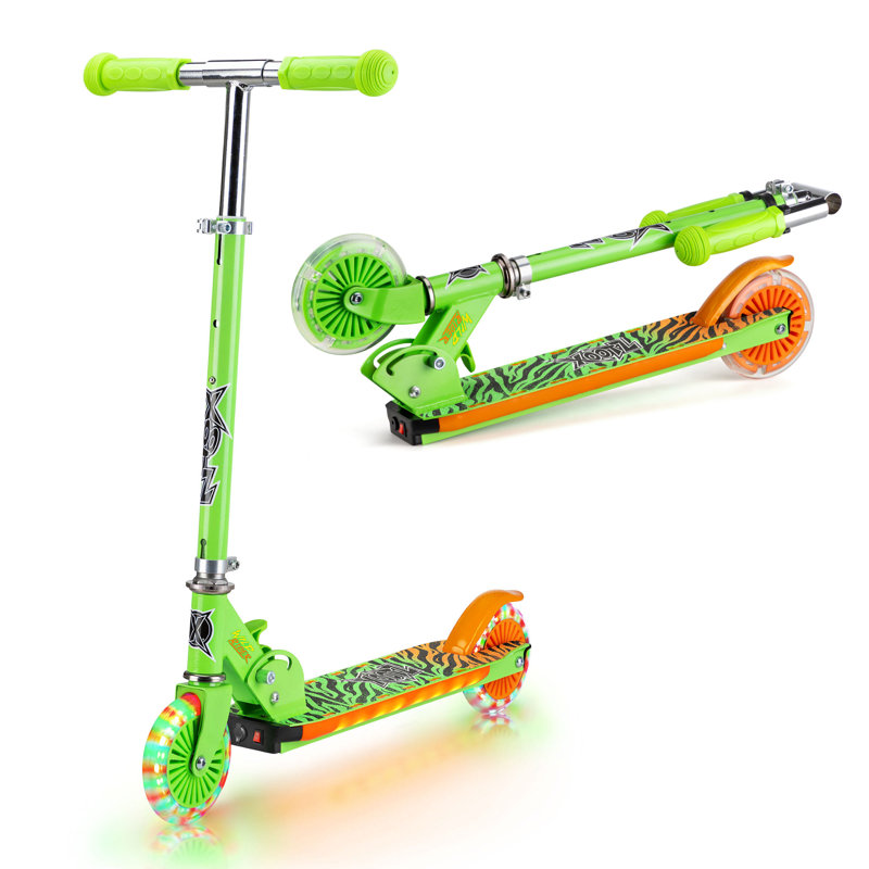 Xootz Wild Rider LED Scooter , Green