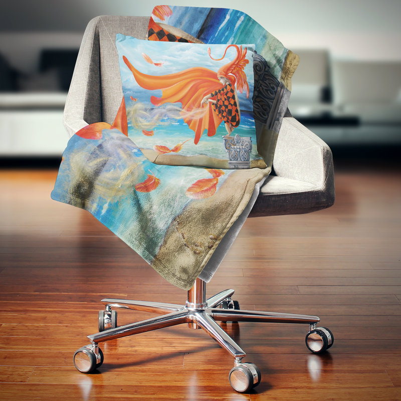 Wind Blows All - Abstract Printed Throw Pillow