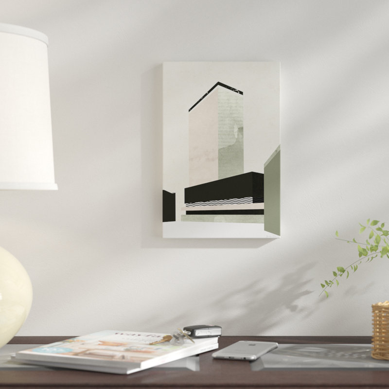 «Extérieur en V», impression sur toile, H 12 po x l 8 po x P 0,75 po, Toile tendue, Pas de tapis
