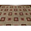 Tapis beige en laine noué à la main de conception unique 8 pi 0 po x 9 pi 10 po New Age