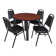 Kee Round Breakroom Table Top, 4 Restaurant Stack Chairs