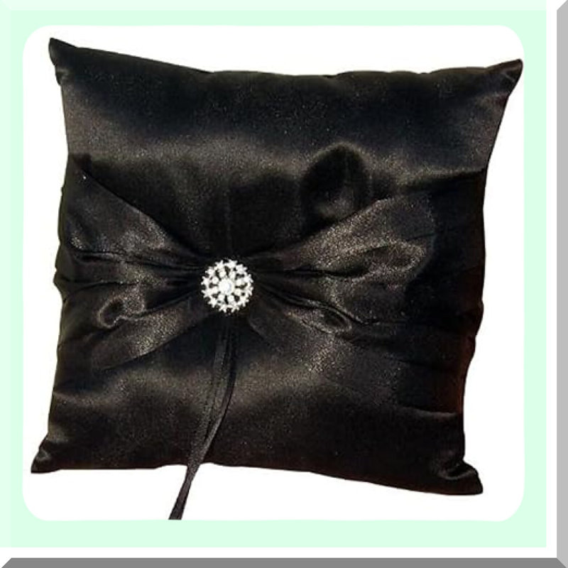 Elegant Wedding Ring Pillow with Lace Design