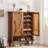 20 Pair Shoe Storage Cabinet with Rattan Doors