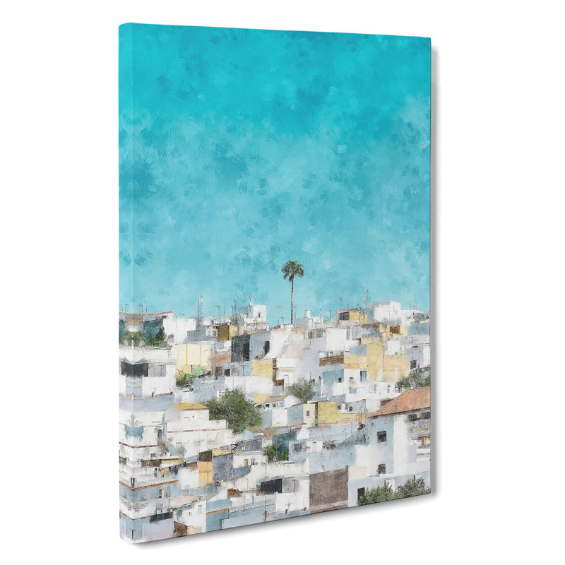 Rooftops In Montecorto Spain - Wrapped Canvas Painting, 60cm H x 40cm W x 3cm D