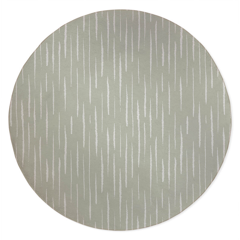 Lak Non-Slip Outdoor Rug, Round 5'