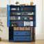 Grand garde-manger 71 po avec prise de courant Farmhouse | Armoire de rangement profonde avec portes pliantes et porte-bouteilles-1248356248