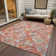 Machine Washable Indoor/Outdoor Christain ACN1328 Coral Rug