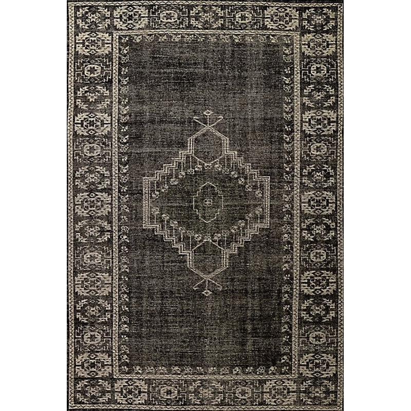 Tapis oriental gris foncé Harrisville, Carré 4 pi