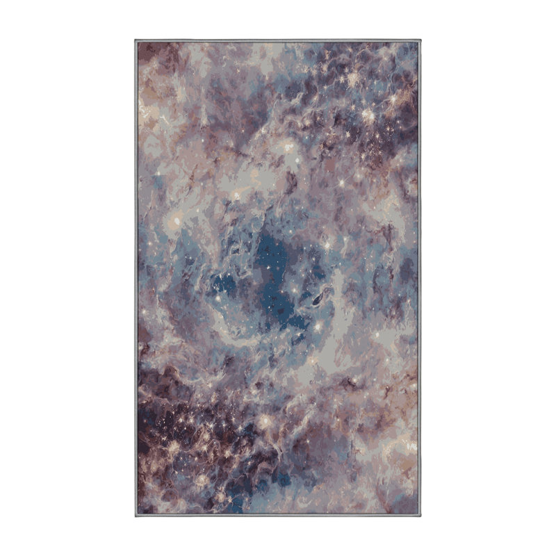 Tapis gris lavable à la machine, Rectangle de 5 pi x 8 pi