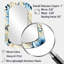 Erelina - fleurs bleues et blanches harmonie - miroir mural décoratif asymétrique floral, grand miroir cylindrique bleu, impression d'art en métal-107247578