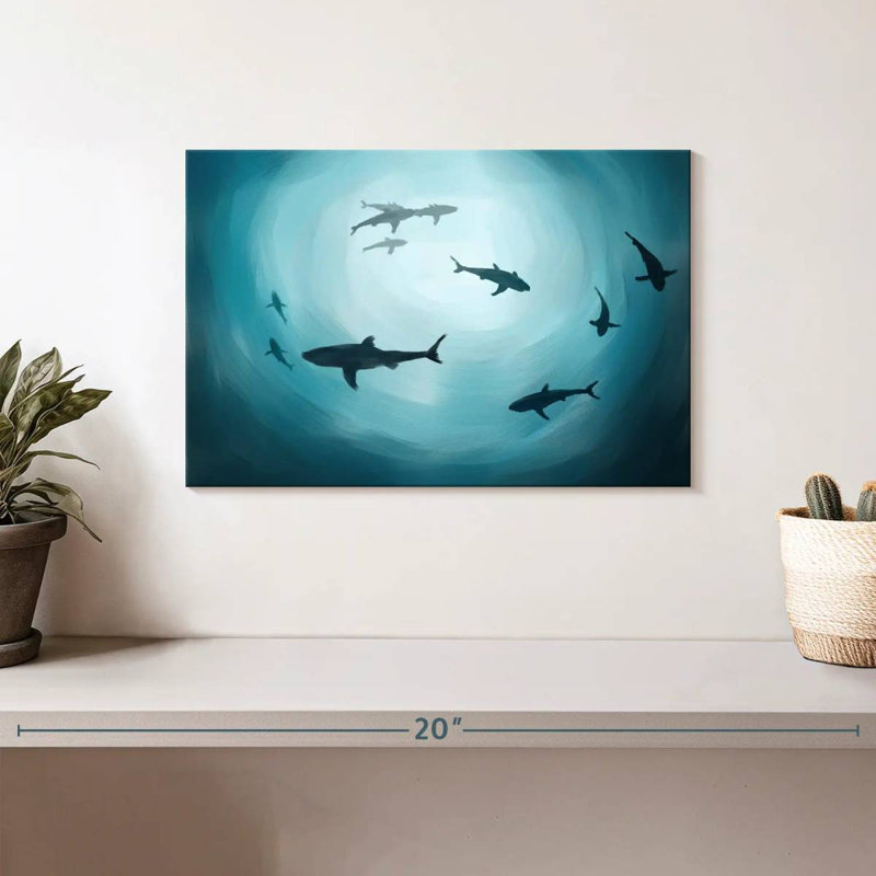 Shark Silhouette, 8" H x 12" W