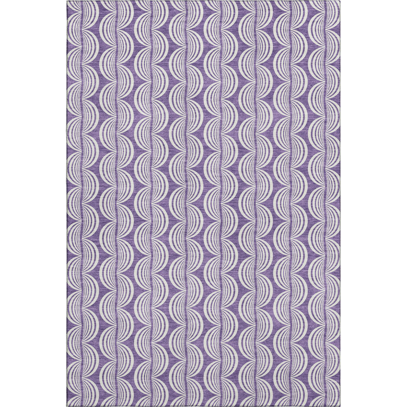 Premium Machine Washable Corum AMF1055 Swirls Rug, Rectangle 10' x 14'