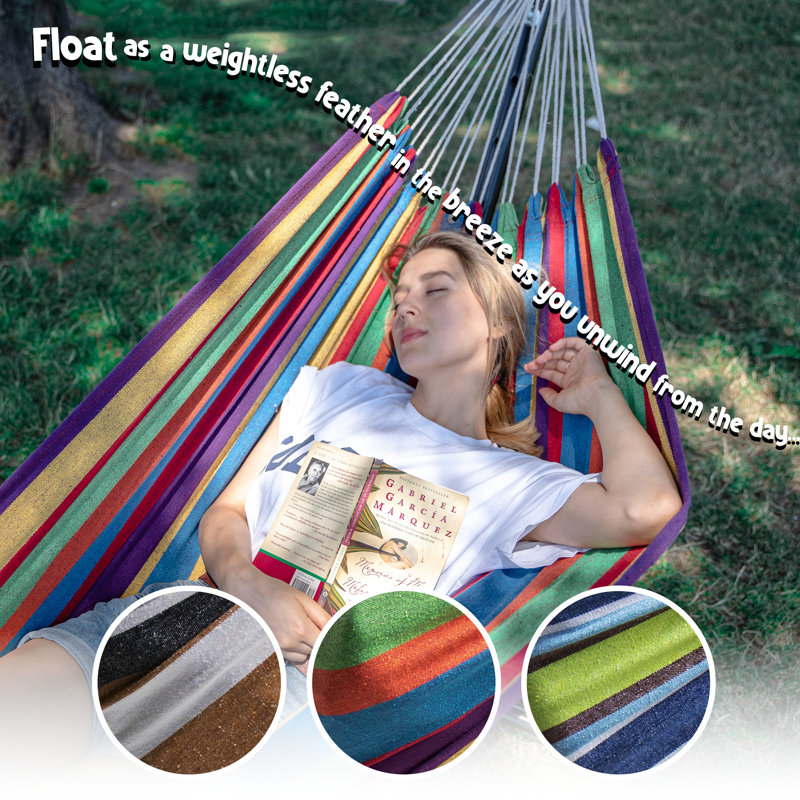 Hamac de camping double Julio avec support, Fond océanique