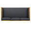 Banquette-lit 3 places avec accoudoirs et coussins gris foncé, structure en bois, dossier à lattes, fontaine, hauteur du produit : 61,7 cm, assemblage requis, profondeur : 83,1 cm.