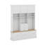 Portemanteau d'entrée avec banc et rangement, portemanteau moderne 5-en-1 avec portemanteau, 6 tiroirs, 3 armoires et rangement supérieur à 3 niveaux-120334953