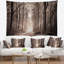 Tapisserie de forêt en polyester de couleur sépia avec accessoires suspendus inclus-28500995