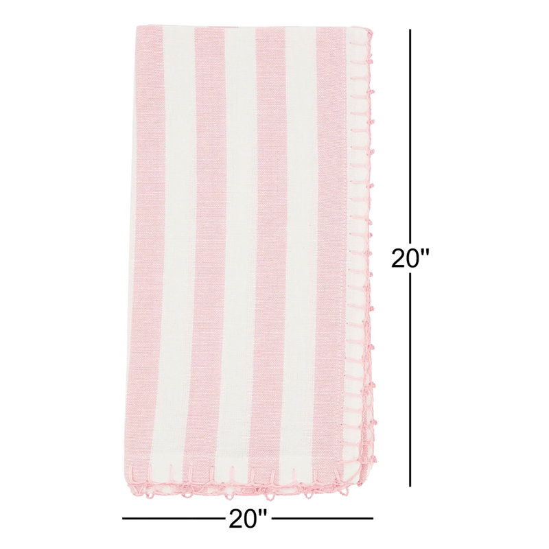 Serviette Oxford 100% coton, Rose