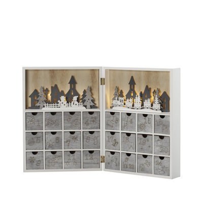 Advent Calendar LED Wooden Silhouette