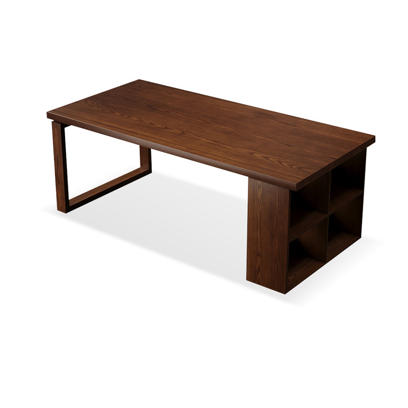 Bureaux rectangulaires en bois massif brun clair, H 29,53 po x l 70,87 po x P 31,5 po